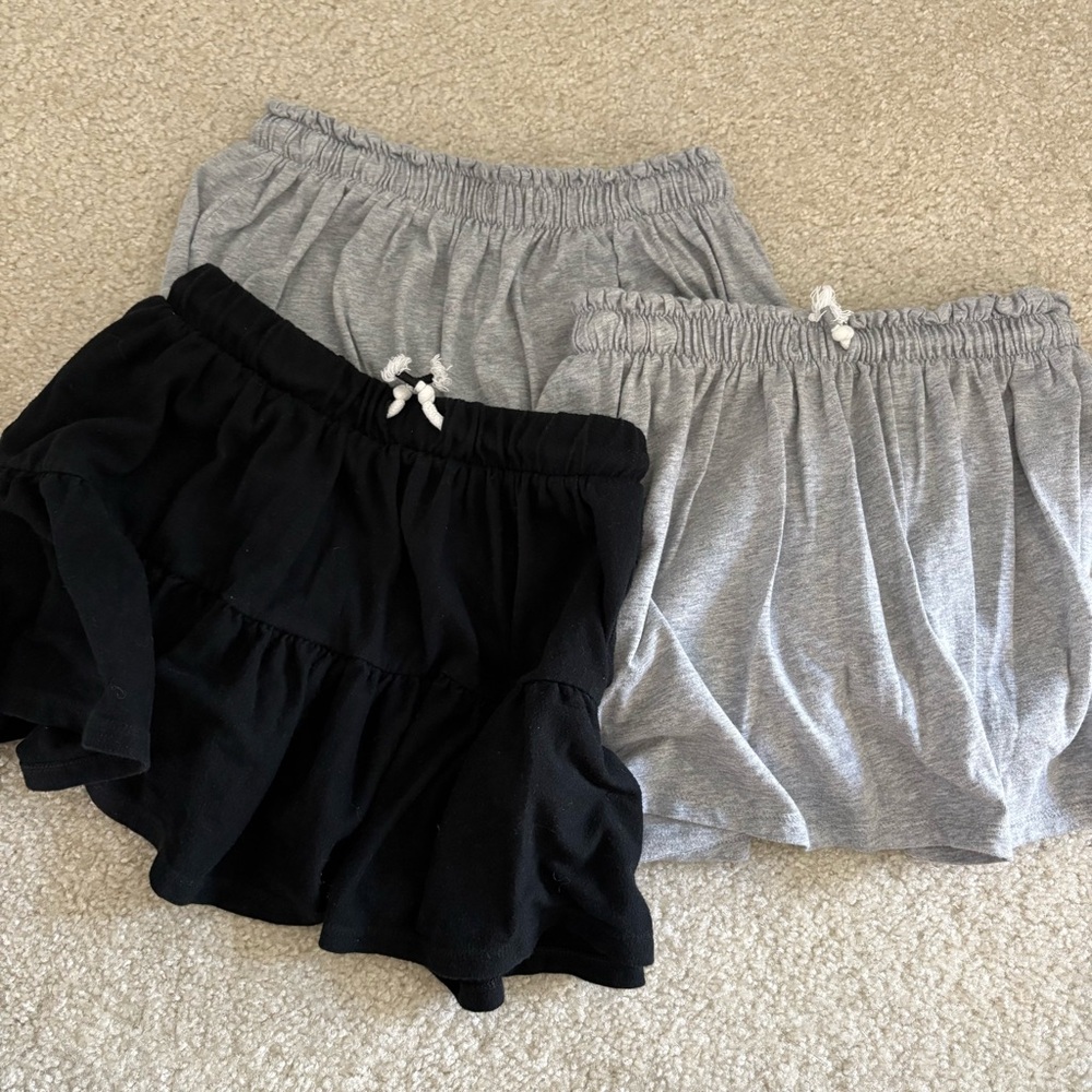 Cat & Jack 3 Black Gray Skort Girls Size 8
